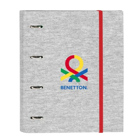 Carpeta de anillas Benetton Pop Gris (27 x 32 x 3.5 cm) de Benetton, Archivadores - Ref: S4308047, Precio: 8,63 €, Descuento: %