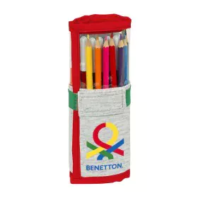 Estuche Escolar con Accesorios Benetton Pop Gris (27 Piezas) (7 x 20 x 7 cm) de Benetton, Estuches - Ref: S4308054, Precio: 9...