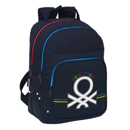 School Bag Benetton Sixties Navy Blue 32 x 42 x 15 cm by Benetton, Children's Backpacks - Ref: S4308082, Price: 46,03 €, Disc...