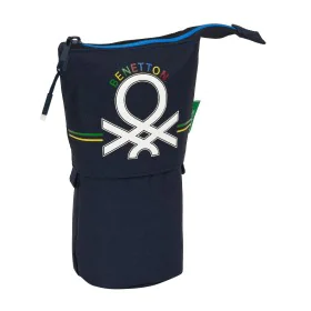 Pencil Holder Case Benetton Sixties Navy Blue (8 x 19 x 6 cm) by Benetton, Pencil cases - Ref: S4308085, Price: 6,97 €, Disco...