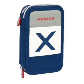 Astuccio per la Scuola con Accessori Munich College Grigio 12.5 x 19.5 x 4 cm (28 Pezzi) di Munich, Porta penne - Rif: S43081...