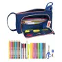 Estuche Escolar con Accesorios Kelme Navy blue Naranja Azul marino 20 x 11 x 8.5 cm (32 Piezas) de Kelme, Estuches - Ref: S43...