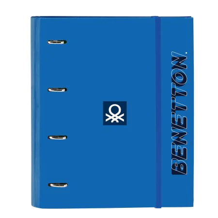 Ring binder Benetton Deep water Blue (27 x 32 x 3.5 cm) by Benetton, Filing cabinets - Ref: S4308234, Price: 7,77 €, Discount: %