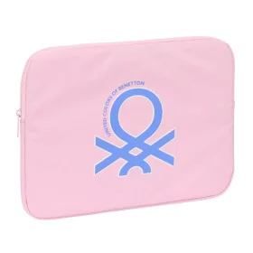 Capa para Portátil Benetton Pink Cor de Rosa (34 x 25 x 2 cm) de Benetton, Bolsas e capas para computadores portáteis e netbo...