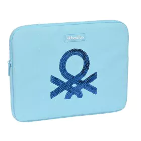 Laptop Cover Benetton Sequins Light Blue (34 x 25 x 2 cm) by Benetton, Bags and covers for laptops and netbooks - Ref: S43082...