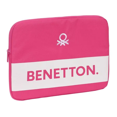 Capa para Portátil Benetton Raspberry Fúcsia (34 x 25 x 2 cm) de Benetton, Bolsas e capas para computadores portáteis e netbo...