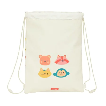 Bolsa Mochila con Cuerdas Safta Cabecitas Crema de Safta, Bolsas escolares - Ref: S4308427, Precio: 6,66 €, Descuento: %