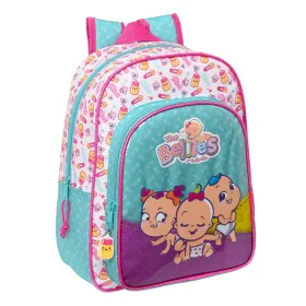 School Bag The Bellies 26 x 34 x 11 cm Purple Turquoise White by The Bellies, Children's Backpacks - Ref: S4308455, Price: 13...