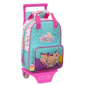 Mochila Escolar com Rodas The Bellies 20 x 28 x 8 cm Roxo Turquesa Branco de The Bellies, Mochilas infantis - Ref: S4308456, ...