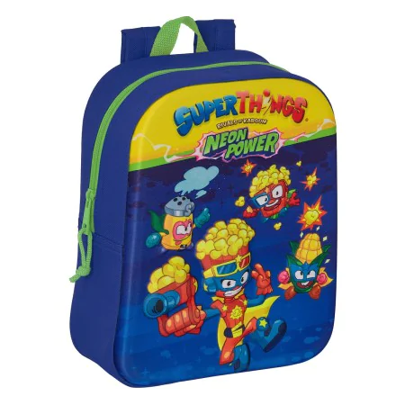 School Bag SuperThings 3D Blue Multicolour 22 x 27 x 10 cm by SuperThings, Children's Backpacks - Ref: S4308471, Price: 6,46 ...