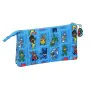 Trousse Fourre-Tout Triple PJ Masks Bleu 22 x 12 x 3 cm de PJ Masks, Trousses - Réf : S4308512, Prix : 6,68 €, Remise : %