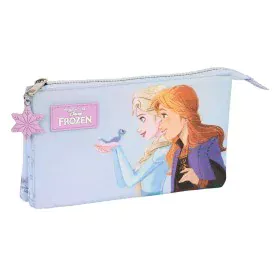 Trousse Fourre-Tout Triple Frozen Believe Lila 22 x 12 x 3 cm de Frozen, Trousses - Réf : S4308630, Prix : 7,95 €, Remise : %