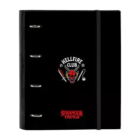 Ring binder Stranger Things Black 27 x 32 x 3.5 cm by Stranger Things, Filing cabinets - Ref: S4308874, Price: 15,55 €, Disco...