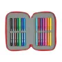 Double Pencil Case Sevilla Fútbol Club Black Red 12.5 x 19.5 x 4 cm (28 Pieces) by Sevilla Fútbol Club, Pencil cases - Ref: S...