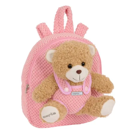 Kinderrucksack Safta Plüschbär Rosa 23 x 27 x 7,5 cm von Safta, Kinderrucksäcke - Ref: S4309080, Preis: 23,33 €, Rabatt: %