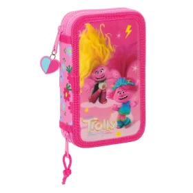 Doppel-Federtasche Trolls Rosa 12.5 x 19.5 x 4 cm (28 Stücke) von Trolls, Federmäppchen - Ref: S4309103, Preis: 10,18 €, Raba...