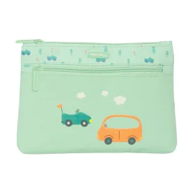 School Case Safta Coches Cars Green 23 x 16 x 3 cm by Safta, Pencil cases - Ref: S4309243, Price: 6,57 €, Discount: %