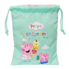 Lancheira Peppa Pig Ice cream Saco 20 x 25 x 1 cm Cor de Rosa Menta de Peppa Pig, Armazenamento de alimentos - Ref: S4309293,...