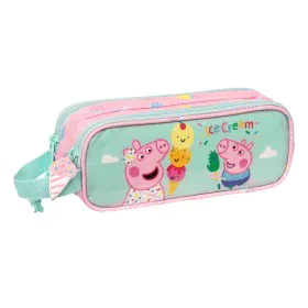 Zweifaches Mehrzweck-Etui Peppa Pig Ice cream Rosa Minze 21 x 8 x 6 cm von Peppa Pig, Federmäppchen - Ref: S4309295, Preis: 7...