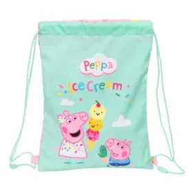 Rucksacktasche mit Bändern Peppa Pig Ice cream Rosa Minze 26 x 34 x 1 cm von Peppa Pig, Schulranzen - Ref: S4309302, Preis: 6...