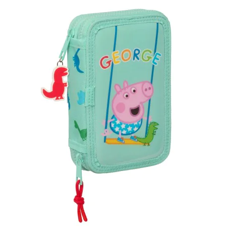 Plumier Doble Peppa Pig George Menta 12.5 x 19.5 x 4 cm (28 piezas) de Peppa Pig, Estuches - Ref: S4309316, Precio: 10,18 €, ...