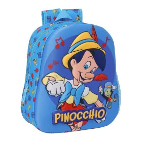 3D Child bag Clásicos Disney Pinochio Blue 27 x 33 x 10 cm by Clásicos Disney, Children's Backpacks - Ref: S4309350, Price: 1...