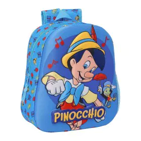 Kinderrucksack 3D Clásicos Disney Pinochio Blau 27 x 33 x 10 cm von Clásicos Disney, Kinderrucksäcke - Ref: S4309350, Preis: ...