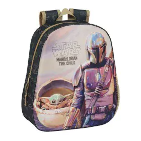 Sac à dos enfant 3D The Mandalorian Noir Beige 27 x 33 x 10 cm de The Mandalorian, Sacs à dos enfant - Réf : S4309357, Prix :...