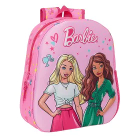 Mochila Escolar 3D Barbie Cor de Rosa Fúcsia 27 x 33 x 10 cm de Barbie, Mochilas infantis - Ref: S4309359, Preço: 10,47 €, De...