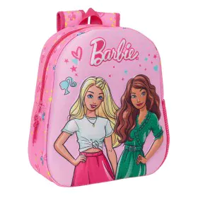 3D School Bag Barbie Pink Fuchsia 27 x 33 x 10 cm by Barbie, Children's Backpacks - Ref: S4309359, Price: 10,47 €, Discount: %