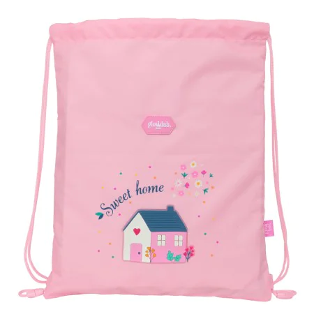 Rucksacktasche mit Bändern Glow Lab Sweet home Rosa 26 x 34 x 1 cm von Glow Lab, Schulranzen - Ref: S4309396, Preis: 7,91 €, ...