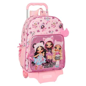 Mochila Escolar com Rodas Na!Na!Na! Surprise Fabulous Cor de Rosa 33 x 42 x 14 cm de Na!Na!Na! Surprise, Mochilas infantis - ...