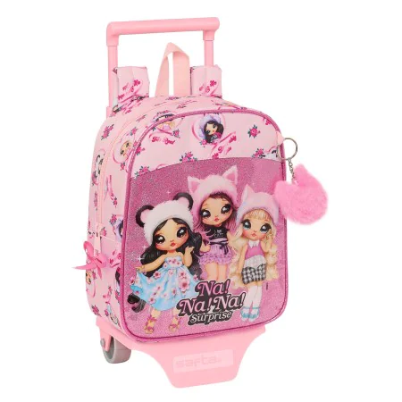 School Rucksack with Wheels Na!Na!Na! Surprise Fabulous Pink 22 x 27 x 10 cm by Na!Na!Na! Surprise, Children's Backpacks - Re...