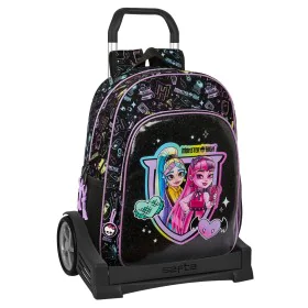 School Rucksack with Wheels Monster High Black 33 x 42 x 14 cm by Monster High, Children's Backpacks - Ref: S4309461, Price: ...