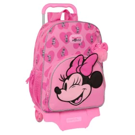 Mochila Escolar con Ruedas Minnie Mouse Loving Rosa 33 x 42 x 14 cm de Minnie Mouse, Mochilas infantiles - Ref: S4309515, Pre...