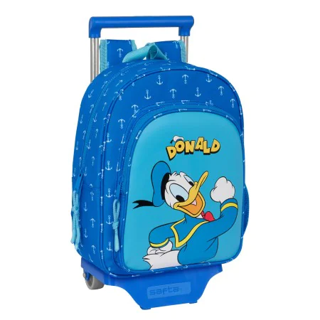 School Rucksack with Wheels Donald Blue 26 x 34 x 11 cm by Donald, Children's Backpacks - Ref: S4309563, Price: 33,15 €, Disc...