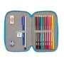 Double Pencil Case Los Pitufos Blue Sky blue 12.5 x 19.5 x 4 cm (28 Pieces) by Los Pitufos, Pencil cases - Ref: S4309579, Pri...