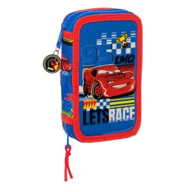 Double Pencil Case Cars Race ready Blue 12.5 x 19.5 x 4 cm (28 Pieces) by Cars, Pencil cases - Ref: S4309590, Price: 10,08 €,...