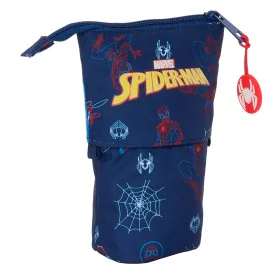 Pencil Holder Case Spider-Man Neon Navy Blue 8 x 19 x 6 cm by Spider-Man, Pencil cases - Ref: S4309623, Price: 6,52 €, Discou...