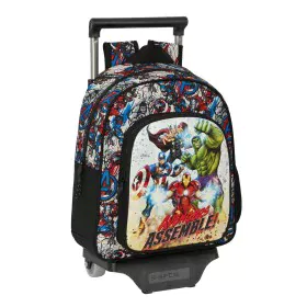 School Rucksack with Wheels The Avengers Forever Multicolour 27 x 33 x 10 cm by The Avengers, Children's Backpacks - Ref: S43...