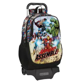 School Rucksack with Wheels The Avengers Forever Multicolour 32 x 44 x 16 cm by The Avengers, Children's Backpacks - Ref: S43...