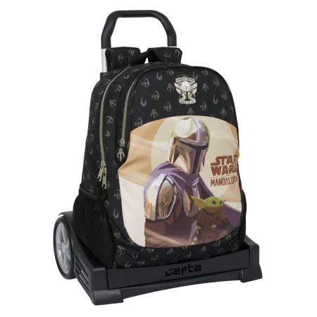 School Rucksack with Wheels The Mandalorian This is the way Black 32 x 44 x 16 cm by The Mandalorian, Children's Backpacks - ...