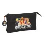 Trousse Fourre-Tout Triple One Piece Noir 22 x 12 x 3 cm de One Piece, Trousses - Réf : S4309740, Prix : 7,95 €, Remise : %