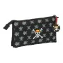 Trousse Fourre-Tout Triple One Piece Noir 22 x 12 x 3 cm de One Piece, Trousses - Réf : S4309740, Prix : 7,95 €, Remise : %