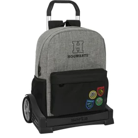 School Rucksack with Wheels Harry Potter House of champions Black Grey 32 x 43 x 14 cm by Harry Potter, Children's Backpacks ...