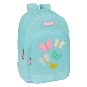 Cartable Moos Butterflies Bleu 30 x 46 x 14 cm de Moos, Sacs à dos enfant - Réf : S4309920, Prix : 12,84 €, Remise : %