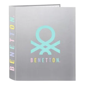 Ring binder Benetton Silver Silver A4 27 x 33 x 6 cm by Benetton, Filing cabinets - Ref: S4309935, Price: 5,72 €, Discount: %