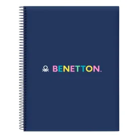 Notebook Benetton Cool Navy Blue A4 120 Sheets by Benetton, Exercise notebooks - Ref: S4309951, Price: 6,62 €, Discount: %