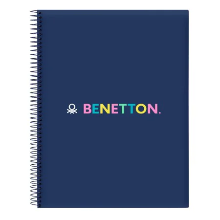 Caderno Benetton Cool Azul Marinho A4 120 Folhas de Benetton, Livros de exercícios - Ref: S4309951, Preço: 6,62 €, Desconto: %