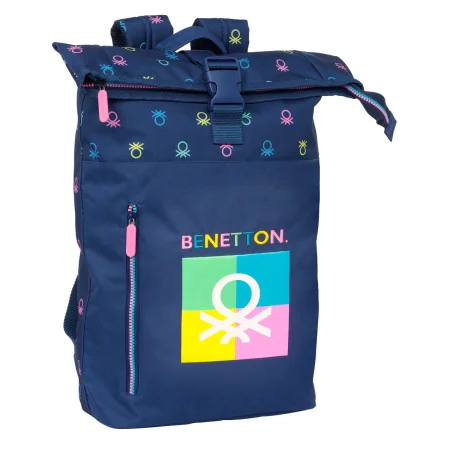 Laptop Backpack Benetton Cool Navy Blue 28 x 42 x 13 cm by Benetton, Bags and covers for laptops and netbooks - Ref: S4309960...